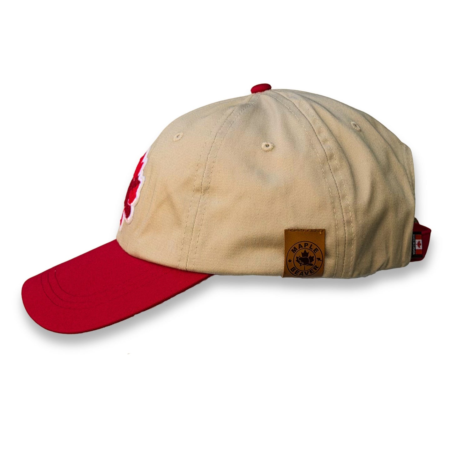 Maple and Beaver Canadian Icons Organic Cotton Dad Hat - Beige