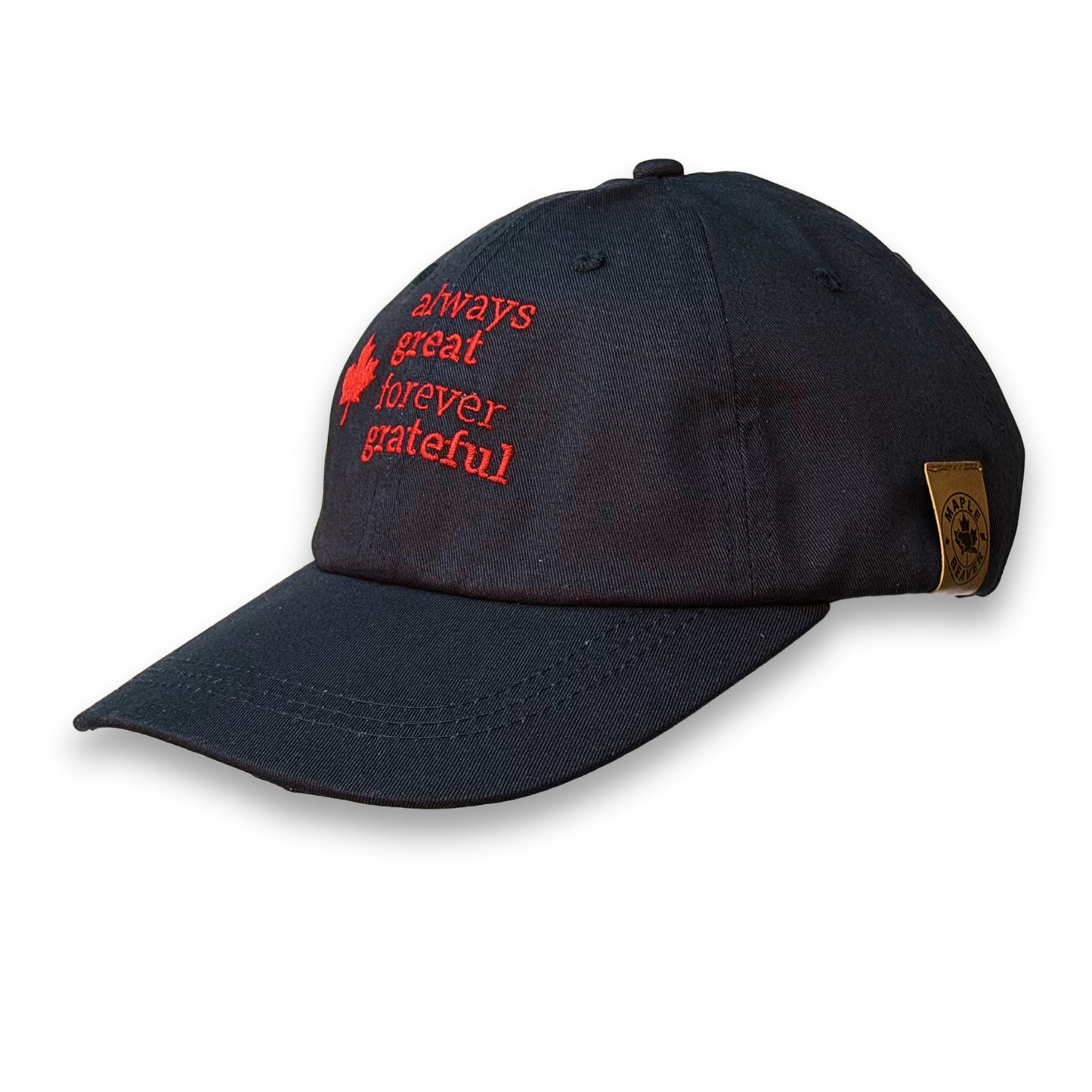 Always Great Forever Grateful™ Organic Cotton Dad Hat - Navy subtle