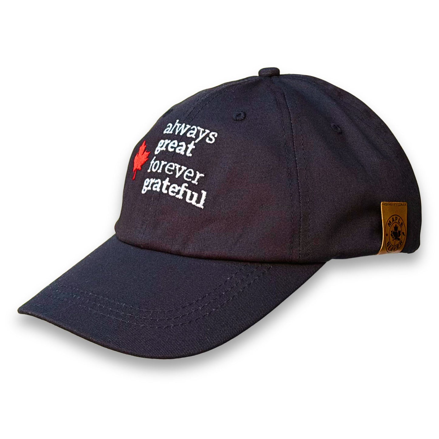 Always Great Forever Grateful™ Organic Cotton Dad Hat - Navy