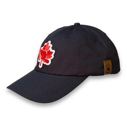 Maple and Beaver Canadian Icons Organic Cotton Dad Hat - Navy