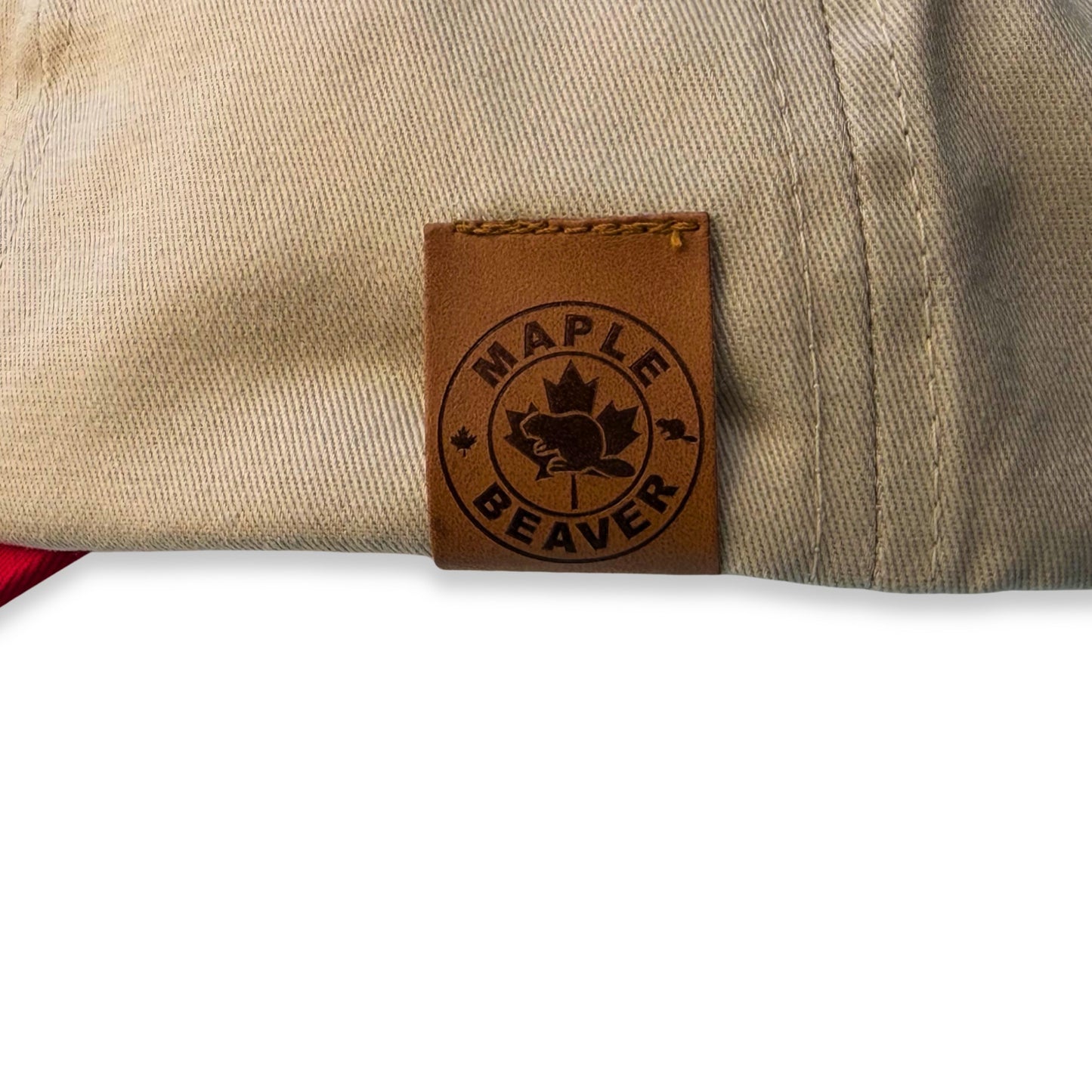 Maple and Beaver Canadian Icons Organic Cotton Dad Hat - Beige