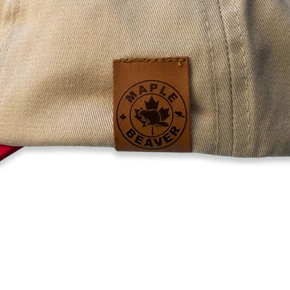 Maple and Beaver Canadian Icons Organic Cotton Dad Hat - Beige