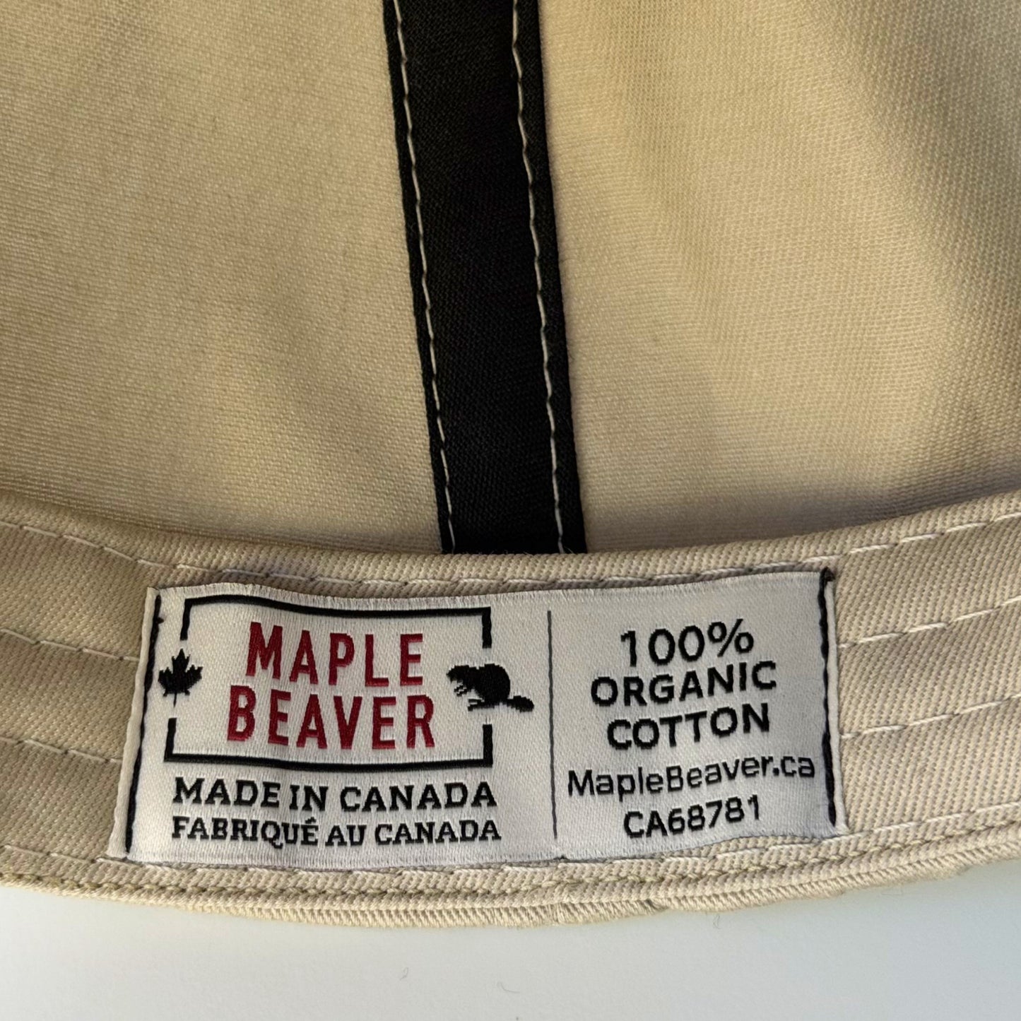Maple and Beaver Canadian Icons Organic Cotton Dad Hat - Beige