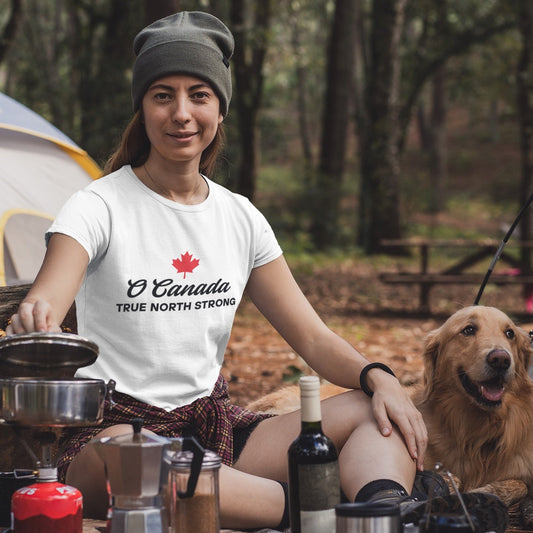 Maple Beaver O Canada True North Strong™ T-Shirt – Proudly Made in Canada - Maple Beaver white variant