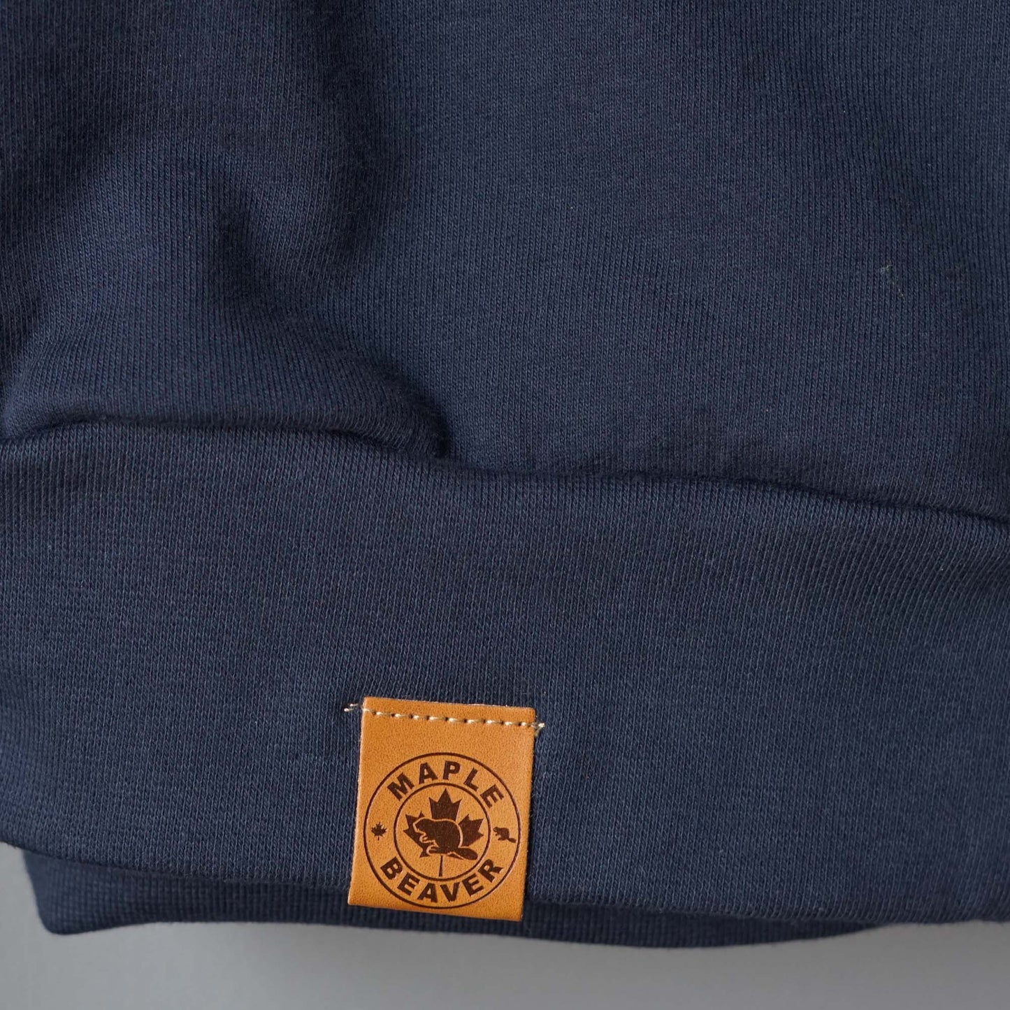 The Canadian Icons: Maple & Beaver | Organic Cotton Sweatshirt | Navy