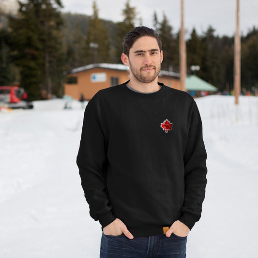The Canadian Icons: Maple & Beaver | Organic Cotton Sweatshirt | Black