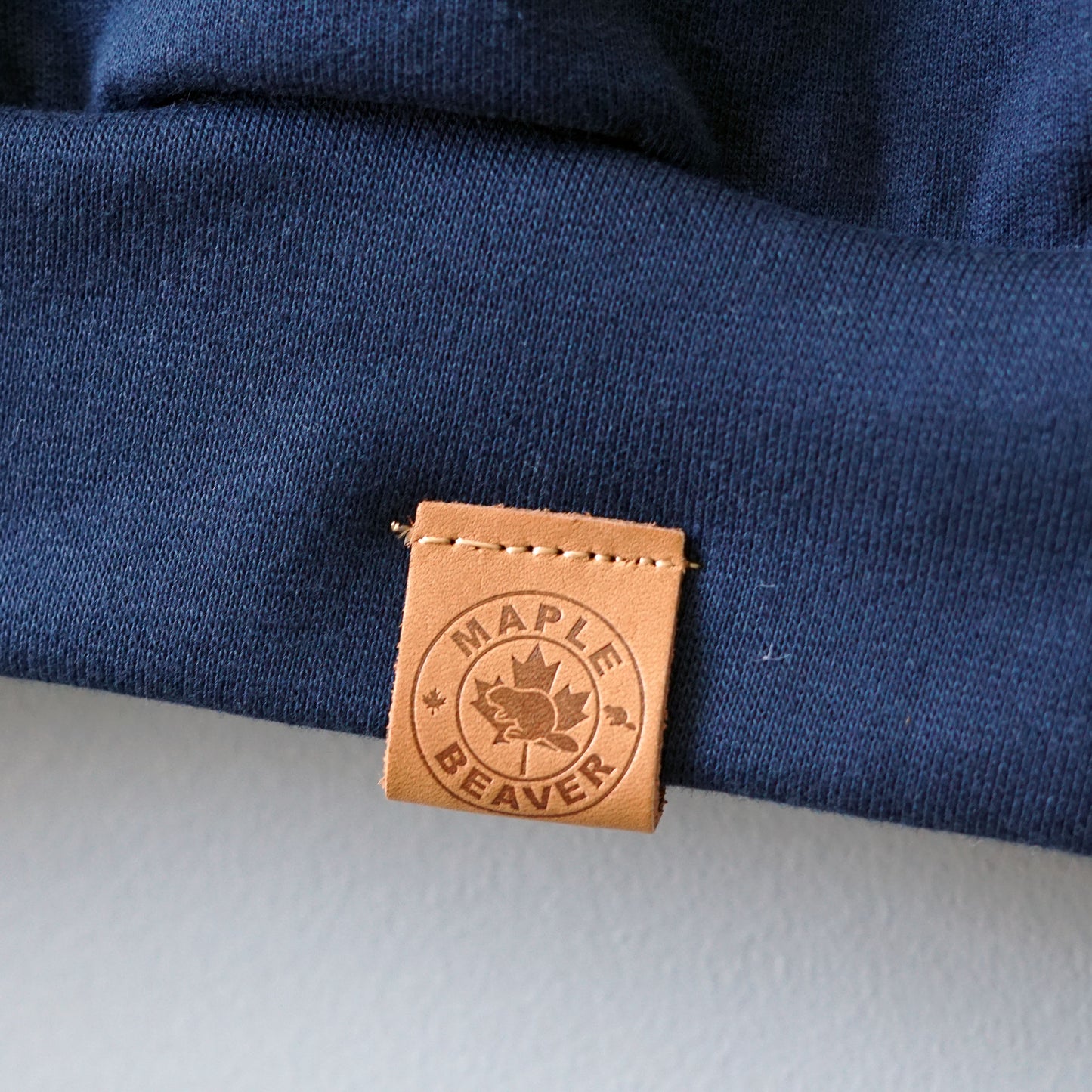 The Canadian Icons: Maple & Beaver | Organic Cotton Sweatshirt | Navy