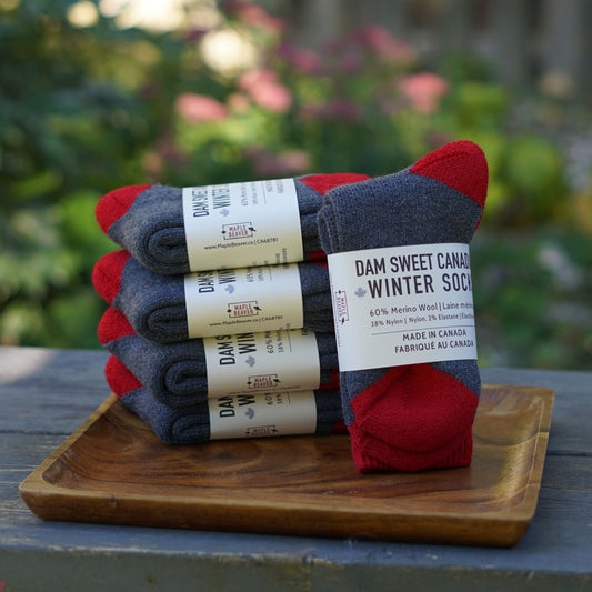 Dam Sweet Canadian Winter Socks | 60% Merino Wool | Made in Canada