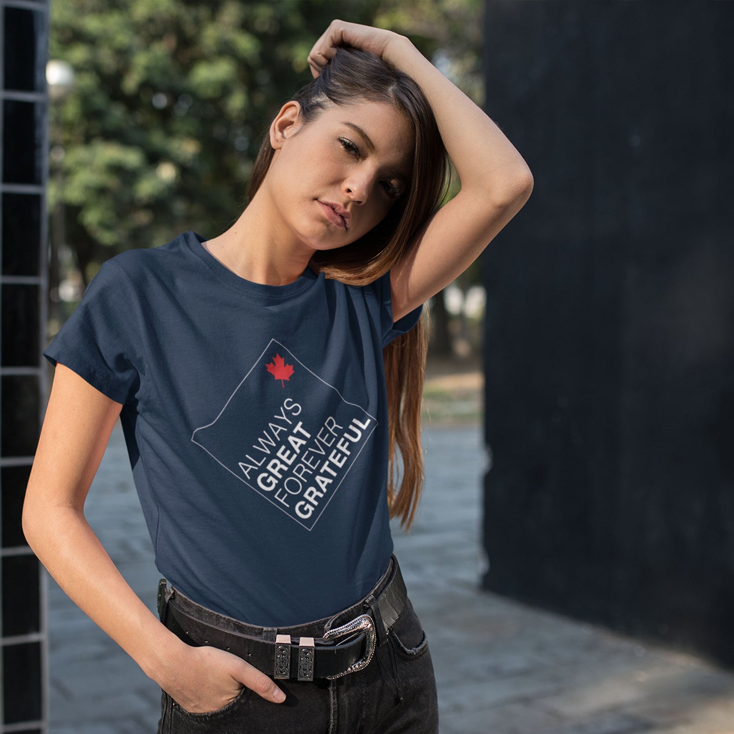 Minimal Canada T-shirt | Always Great Forever Grateful
