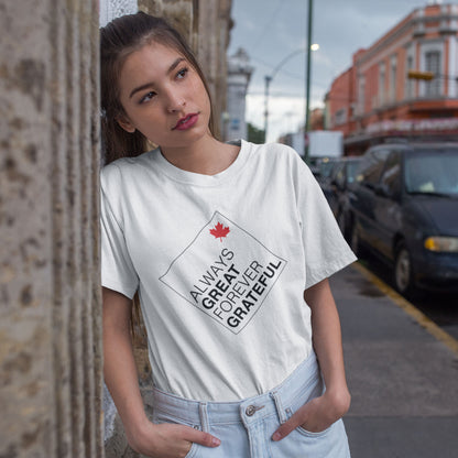 Minimal Canada T-shirt | Always Great Forever Grateful