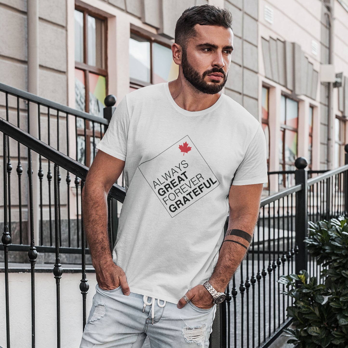 Minimal Canada T-shirt | Always Great Forever Grateful