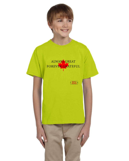 The Maple Beaver Grateful Canadian Tee (Kids) – Live Greatness, Wear Gratitude - Maple Beaver