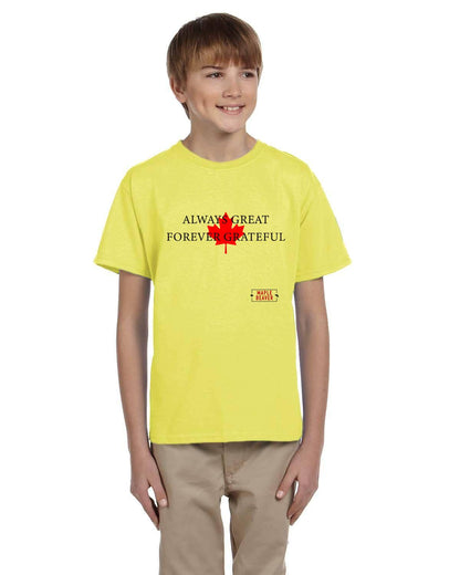 The Maple Beaver Grateful Canadian Tee (Kids) – Live Greatness, Wear Gratitude - Maple Beaver