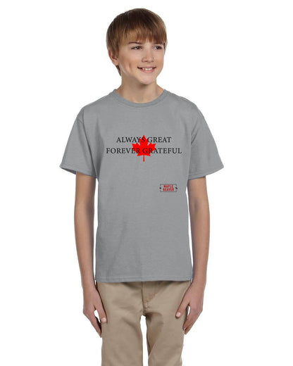 The Maple Beaver Grateful Canadian Tee (Kids) – Live Greatness, Wear Gratitude - Maple Beaver