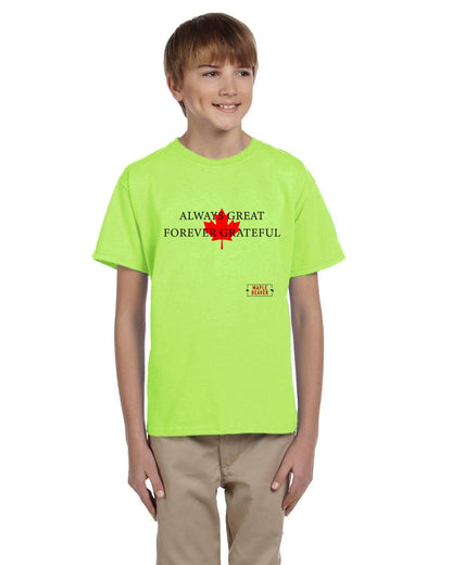 The Maple Beaver Grateful Canadian Tee (Kids) – Live Greatness, Wear Gratitude - Maple Beaver