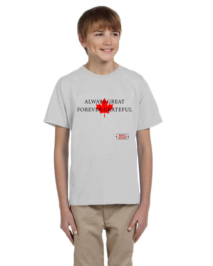 The Maple Beaver Grateful Canadian Tee (Kids) – Live Greatness, Wear Gratitude - Maple Beaver