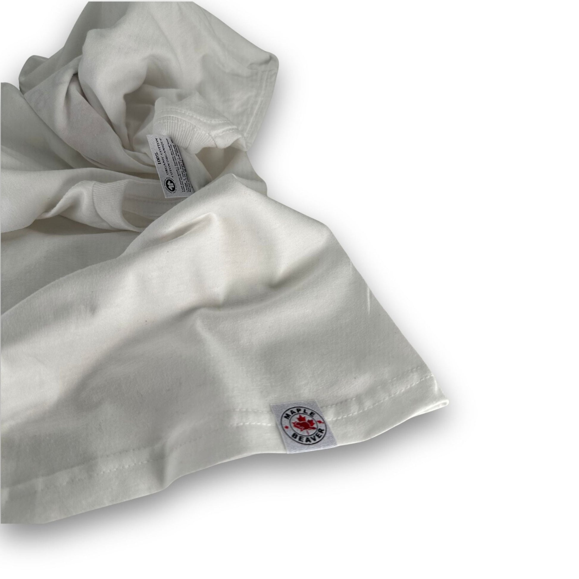The most understated premium White Canadian Tee in the market. Period - Maple Beaver